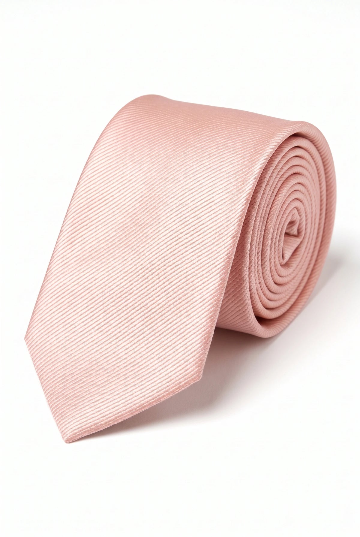 Heren stropdas in stoffig roze, smal model, 6 cm