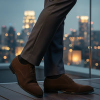 Heren Oxford veterschoenen van imitatiesuède