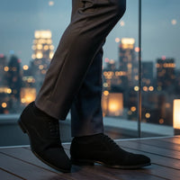 Heren Oxford veterschoenen van imitatiesuède