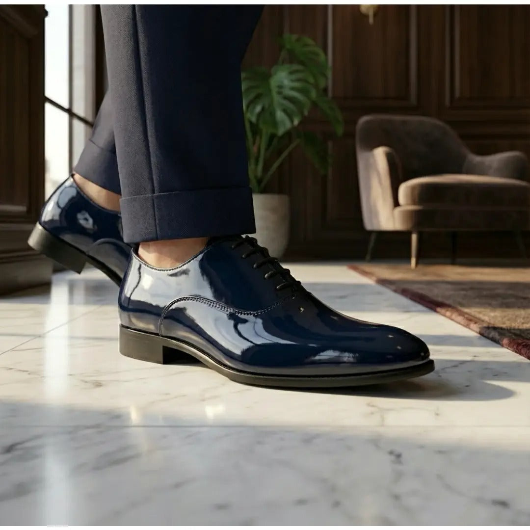 Formele Oxford-schoenen voor heren van lakleer (PU).