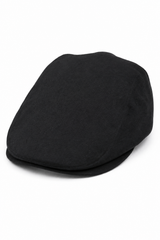 Heren Grandad Baker platte zwarte pet 8-panel tweed vintage klassieke smart casual jaren 20