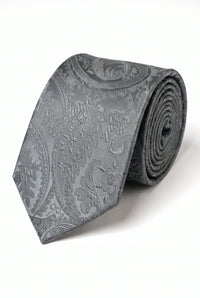 Cadeauset met grijze paisley stropdas voor heren
