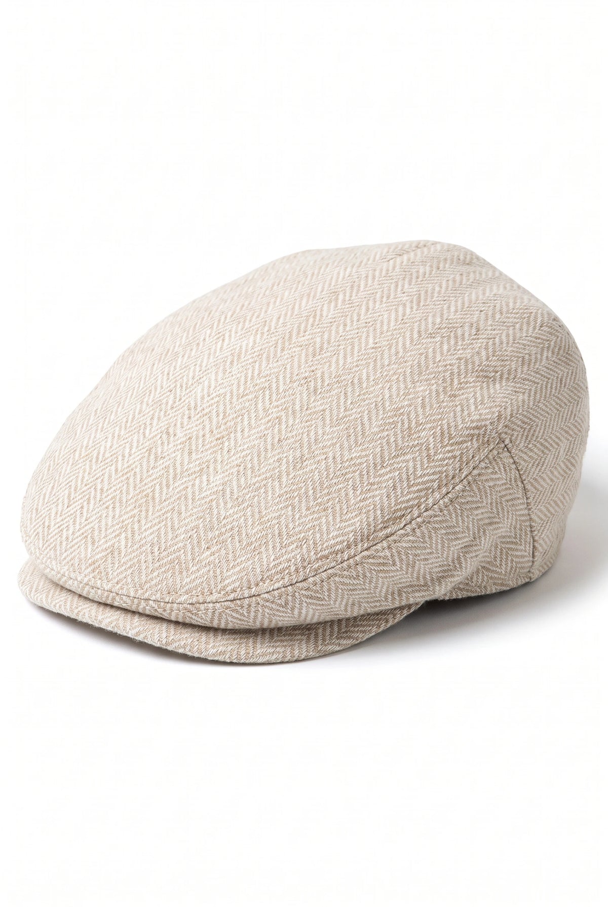 Beige klassieke platte pet voor heren