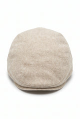 Beige klassieke platte pet voor heren