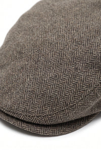 Khaki platte pet voor heren