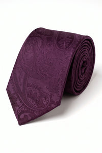 Cadeauset met lila paisley stropdas voor heren