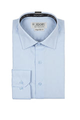 Herenoverhemd met lange mouwen en knoopsluiting - Blauw