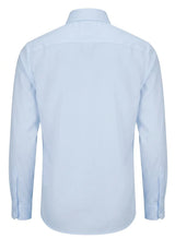 Herenoverhemd met lange mouwen en knoopsluiting - Blauw