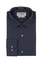 Herenoverhemd met lange mouwen en knoopsluiting - Marineblauw