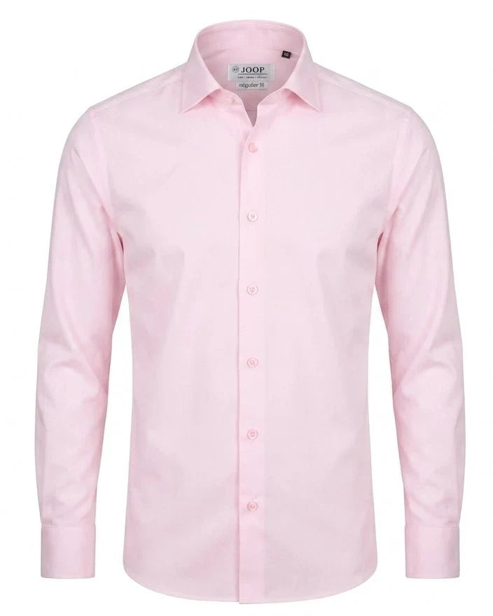 Herenoverhemd met lange mouwen en knoopsluiting - Roze