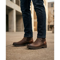 Waterbestendige Chelsea enkellaarsjes voor heren in Mokka Brown