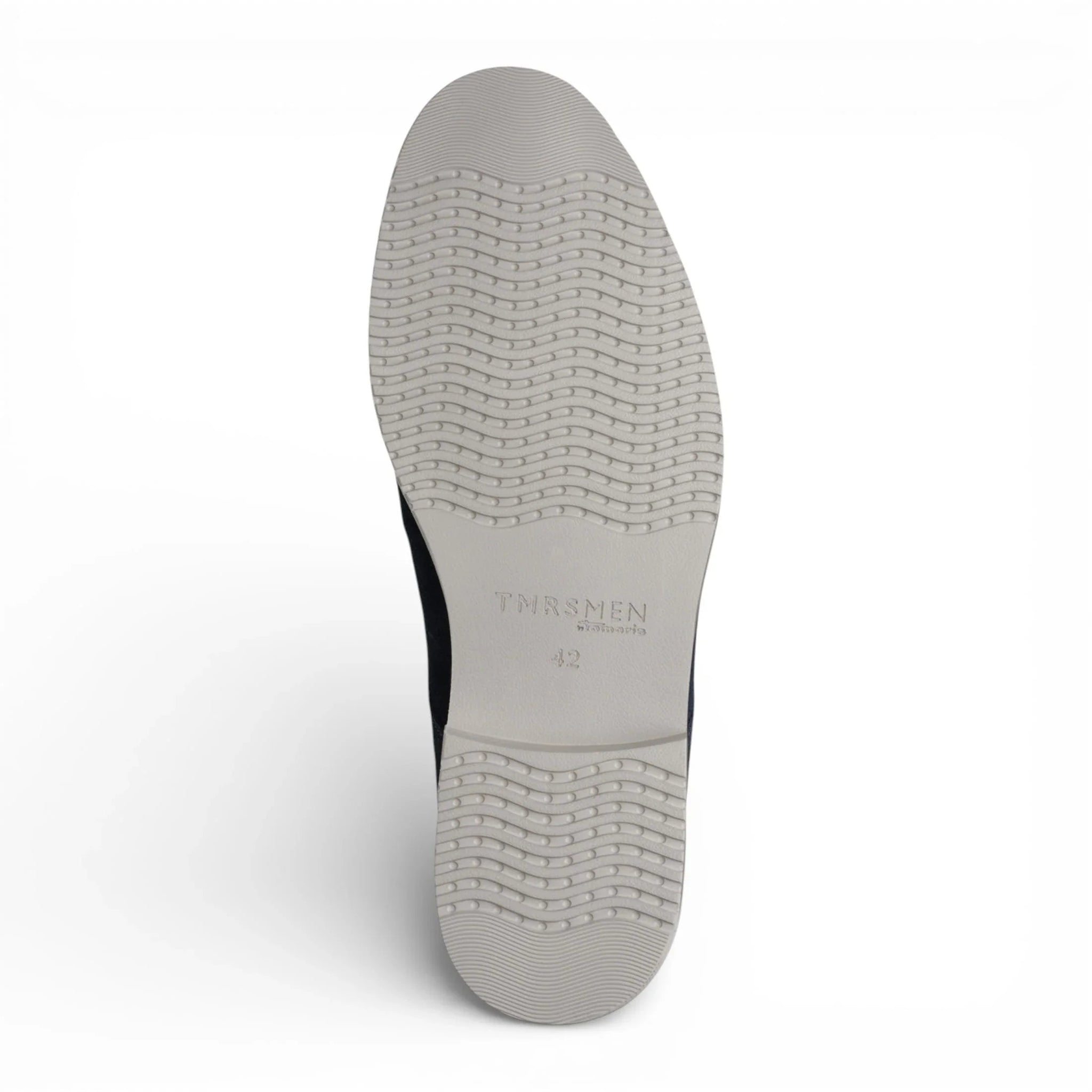 Heren Derby schoenen met gladde neus van marineblauw suède leer
