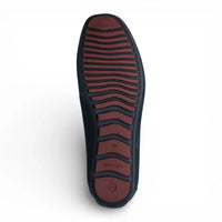 Marineblauwe suède mocassin loafers voor heren