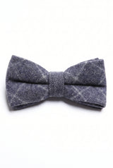 Herenstropdas van marineblauwe tweed