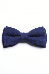 Herenstropdas van marineblauwe tweedwolmix
