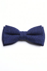 Herenstropdas van marineblauwe tweedwolmix