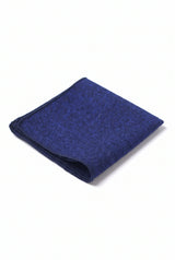 Herenpochet van marineblauwe tweedwolmix