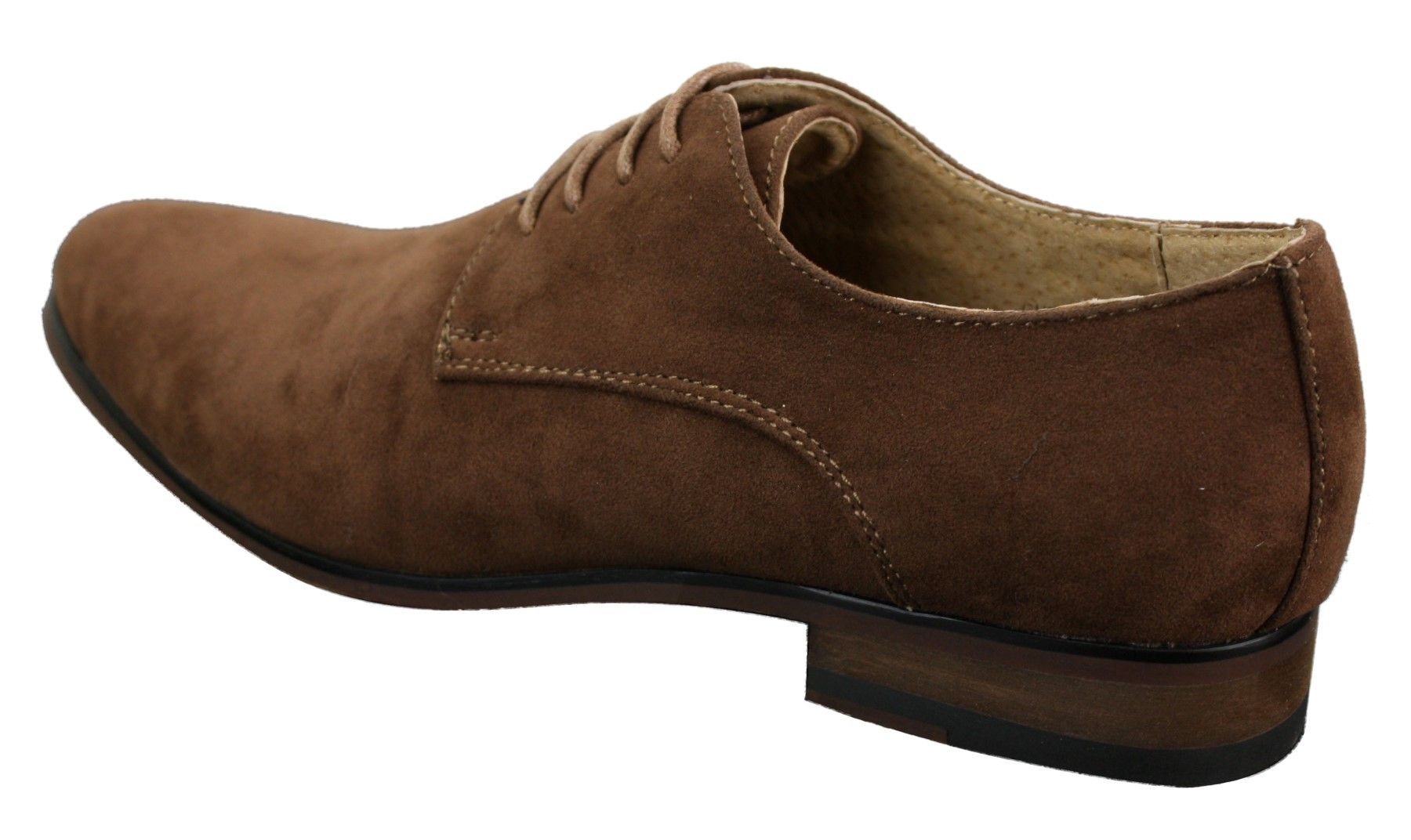 Mens Nubuck Suede Laced Smart Casual Shoes Navy Blue Brown Black