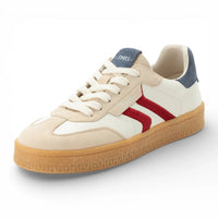Off White leren sneakers voor heren met rode streep