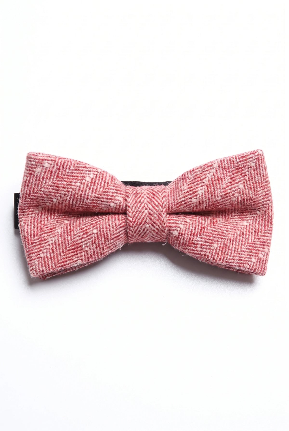 Roze tweed vlinderdas voor heren