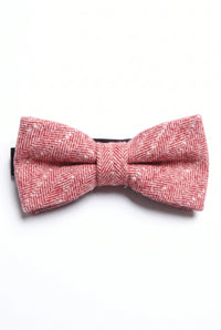Roze tweed vlinderdas voor heren