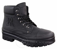 Mens PU Leather Ankle Boots