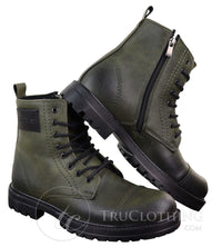 Mens PU Leather Zipped Ankle Boots
