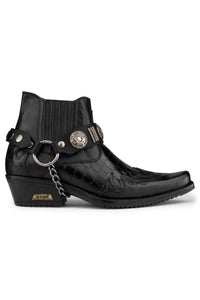 Mens Real Leather Cowboy Boots with Cuban Heel