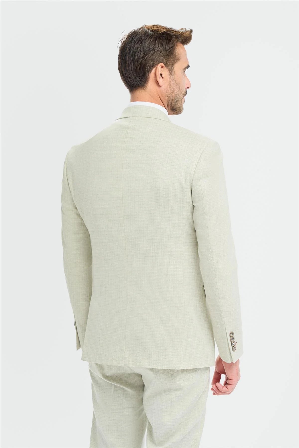 Heren Sage Green Tailored Fit Blazer