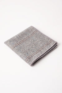 Herenpochet van zilverkleurige tweed