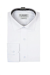 Slim fit overhemd met lange mouwen en knoopsluiting voor heren - wit