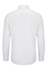 Slim fit overhemd met lange mouwen en knoopsluiting voor heren - wit