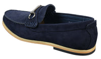 Mens Slip On Buckle Horsebit Driving Shoes Loafers Retro Smart Casual Suede