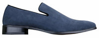 Mens Slip On Suede Driving Loafers Shoes Leather Smart Casual Red Blue Black