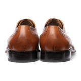 Herenschoenen van lichtbruin leer met neuskap (Oxford-model)