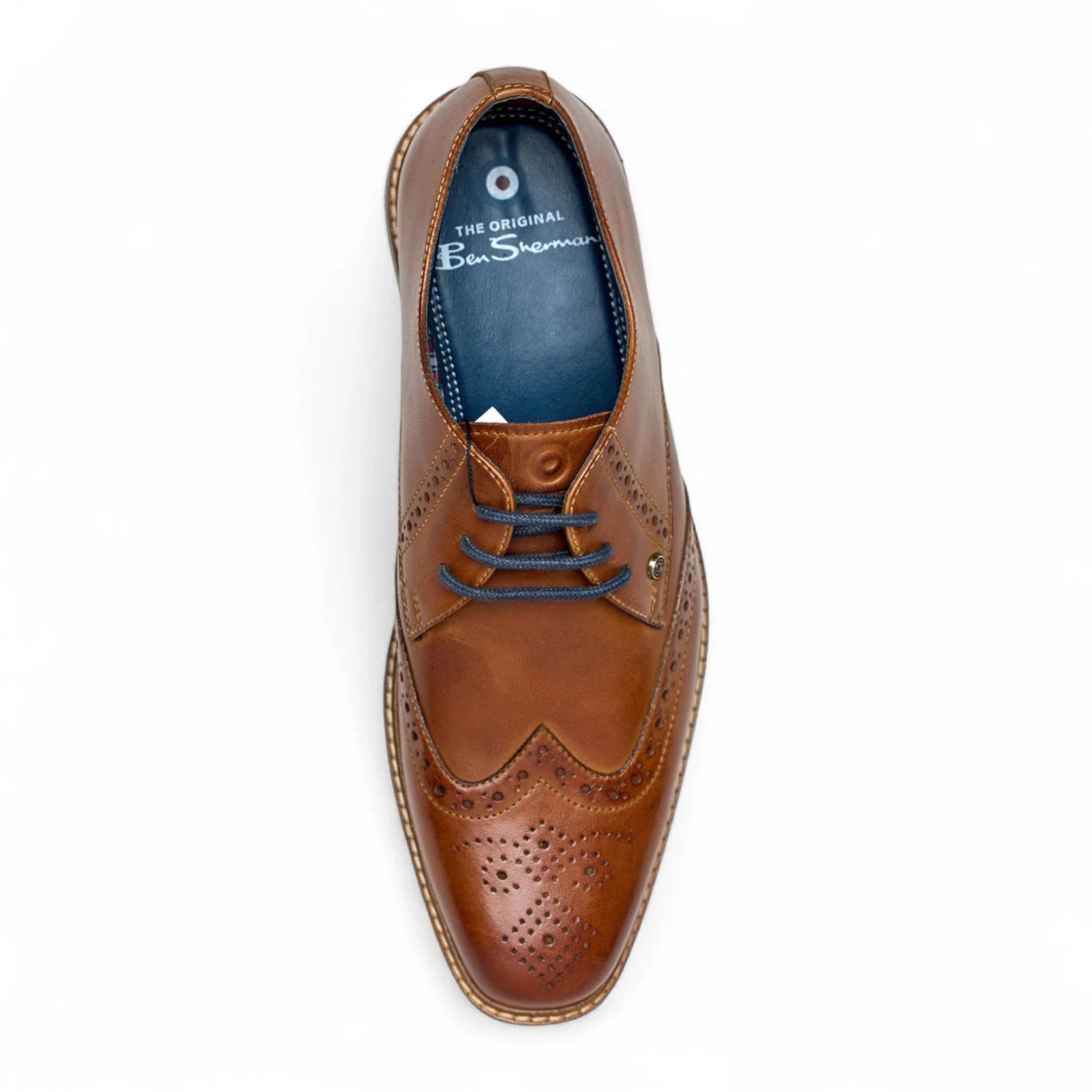Bruine leren wingtip Oxford brogue nette schoenen voor heren