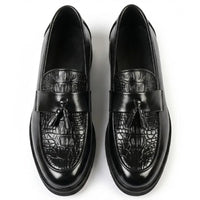 Heren loafers met kwastjes en profielzool
