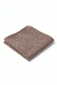 Herenpochet van taupekleurige tweedwolmix