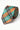Heren stropdas met turquoise ruitjespatroon