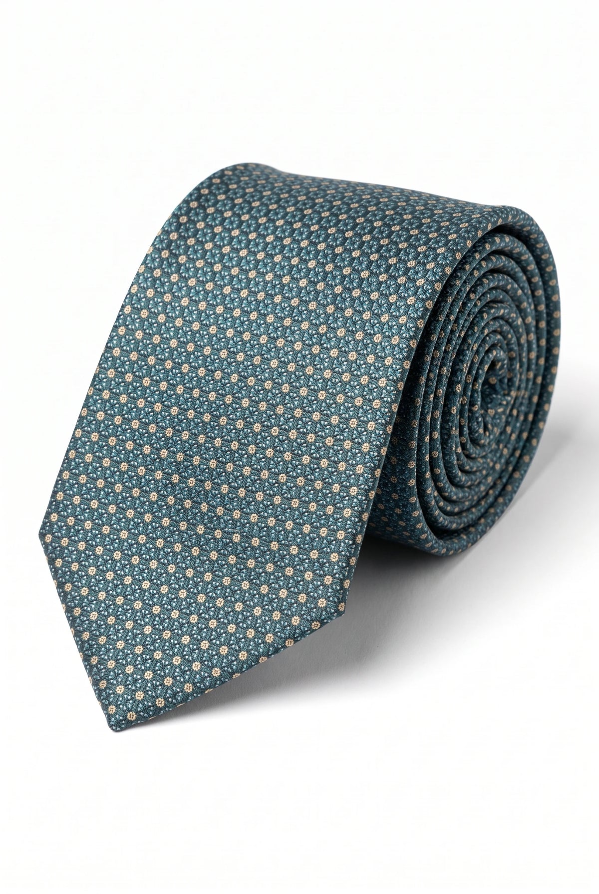 Heren stropdas van geweven textiel met een turquoise textuur