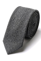 Heren stropdas en zakdoekset - Grijze tweed STZ23, één maat