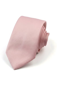Heren stropdas & zakdoek zakdoek pochet stropdas satijn zijde licht stoffig roze perzik