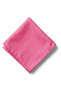 Herenstropdas met vierkante zak, formele effen stropdas - fuchsia