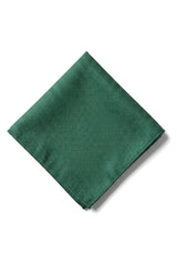 Herenstropdas met vierkante zak, formele effen stropdas - Groen
