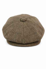 Peaky Blinders pet met tweed ruitjesmotief voor heren