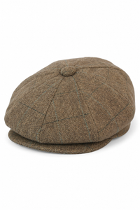 Peaky Blinders pet met tweed ruitjesmotief voor heren