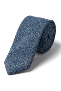 Heren Tweed Herringbone Textuur Marc Darcy Stropdassen Klassiek Vintage Retro Deon