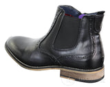 Mens Vintage Brogue Ankle Boots - Cavani Fox