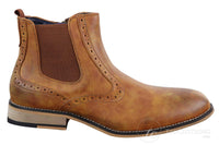 Mens Vintage Brogue Ankle Boots - Cavani Fox