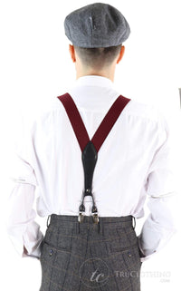 Mens Vintage Trouser Braces/Suspenders - Many Colours